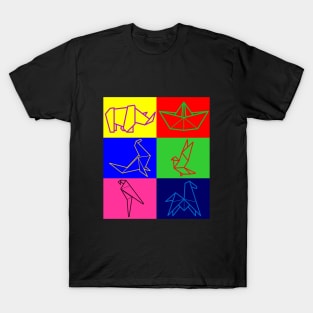 Geometric origami animals T-Shirt